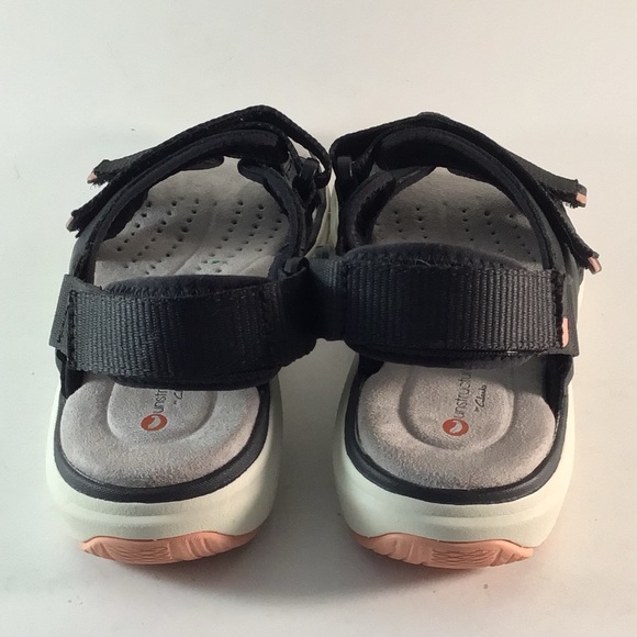 Clarks unstructured Women's strap sandals black gray size 6.5 M - Picture 5 of 8